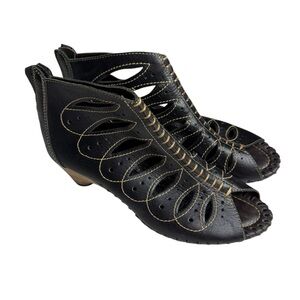 Pikolinos Gladiator Wedge Sandals Womens 39 Brown Spanish Leather Boho Festival